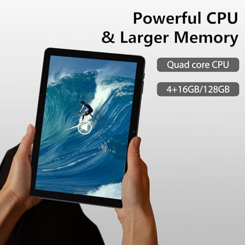 ICONLINK 10 Inch Tablet Android 16 Tablets with Case 4+16GB RAM+128GB ROM, 6000mah Battery 10 in Android Tableta, 2MP+8MP Dual Camera 10.1'' IPS HD Touch Screen Tab (Black) - Image 3