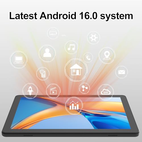 ICONLINK 10 Inch Tablet Android 16 Tablets with Case 4+16GB RAM+128GB ROM, 6000mah Battery 10 in Android Tableta, 2MP+8MP Dual Camera 10.1'' IPS HD Touch Screen Tab (Black) - Image 5