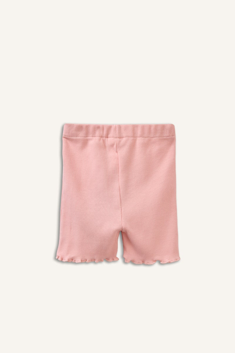 DeFacto Pink BabyGirl Baby Girl Biker Normal Waist Shorts Casual - Image 3