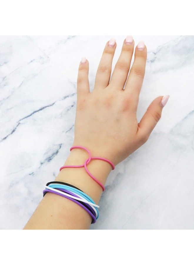 FROG SAC 72 Pcs Silicone Jelly Bracelets For Teen Girls Rubber Bands For Women Hair In 6 Colors Women Bracelet And Hair Ties Neon Party Favors For Teens 80S And 90S Jewelry Accessories - Image 5