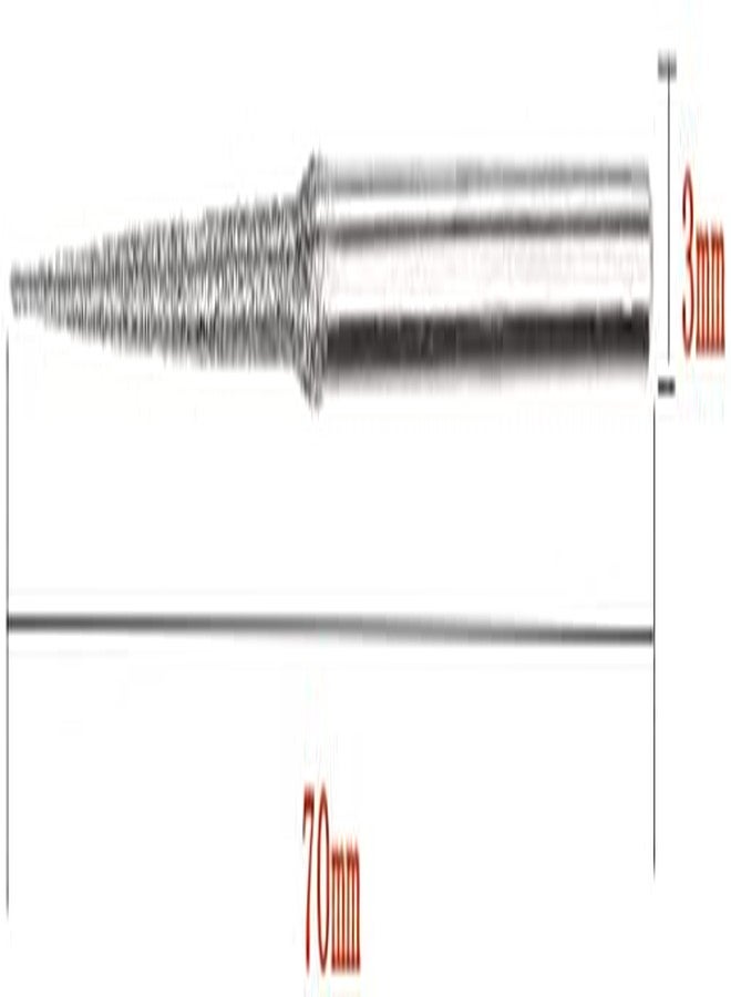 Luo ke 10pcs 3mm Shank Diamond Grinding Head Burr Punch Needle Drilling Bits Small Long Cone 1mm for Rotary Tools Includes Dremel - Image 3