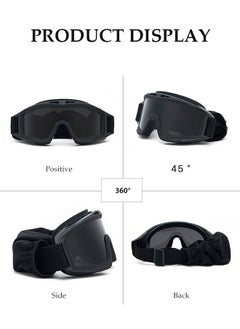DUNISO Tactical Safety Goggles，UV resistant goggles, adjustable and rotatable, suitable for mountaineering, cycling, and outdoor activities  - Image 2