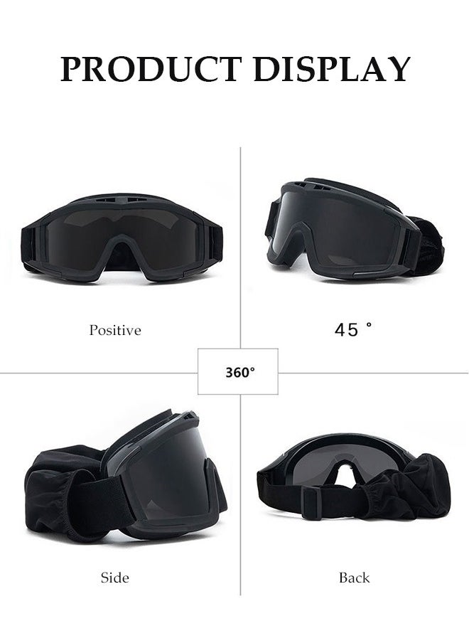 DUNISO Tactical Safety Goggles，UV resistant goggles, adjustable and rotatable, suitable for mountaineering, cycling, and outdoor activities  - Image 2
