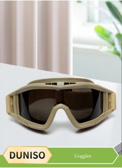 DUNISO Tactical Safety Goggles，UV resistant goggles, adjustable and rotatable, suitable for mountaineering, cycling, and outdoor activities  - Image 1
