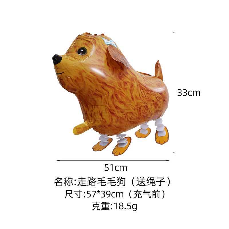 Walking Pig Balloons for Decor  Play Walking furry dog ​​(inflatable pump does not walk)