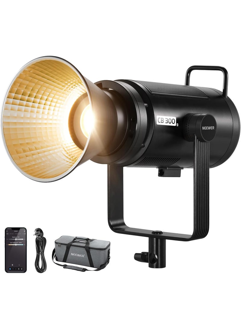 NEEWER CB300B Bi Color LED Monolight Professional Studio Video Light High Power Continuous Lighting Adjustable Color Temperature Bowens Mount for Photography Videography Content Creation - Image 1