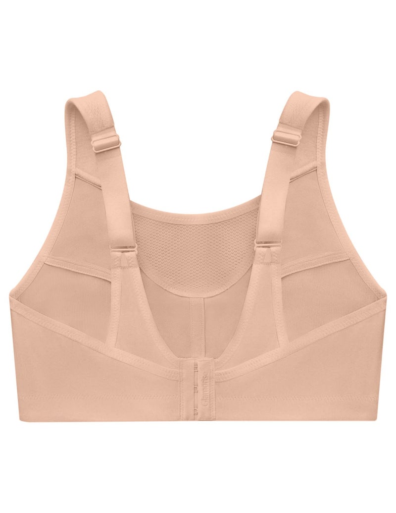 Glamorise Full Figure Plus Size No-Bounce Camisole Sports Bra Wirefree #1066 Café - Image 5