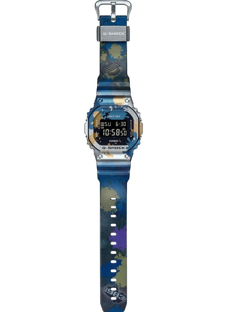 Casio G-Shock Watch - GM-5600SS-1DR Black Dial, Multicolor Band - Image 2