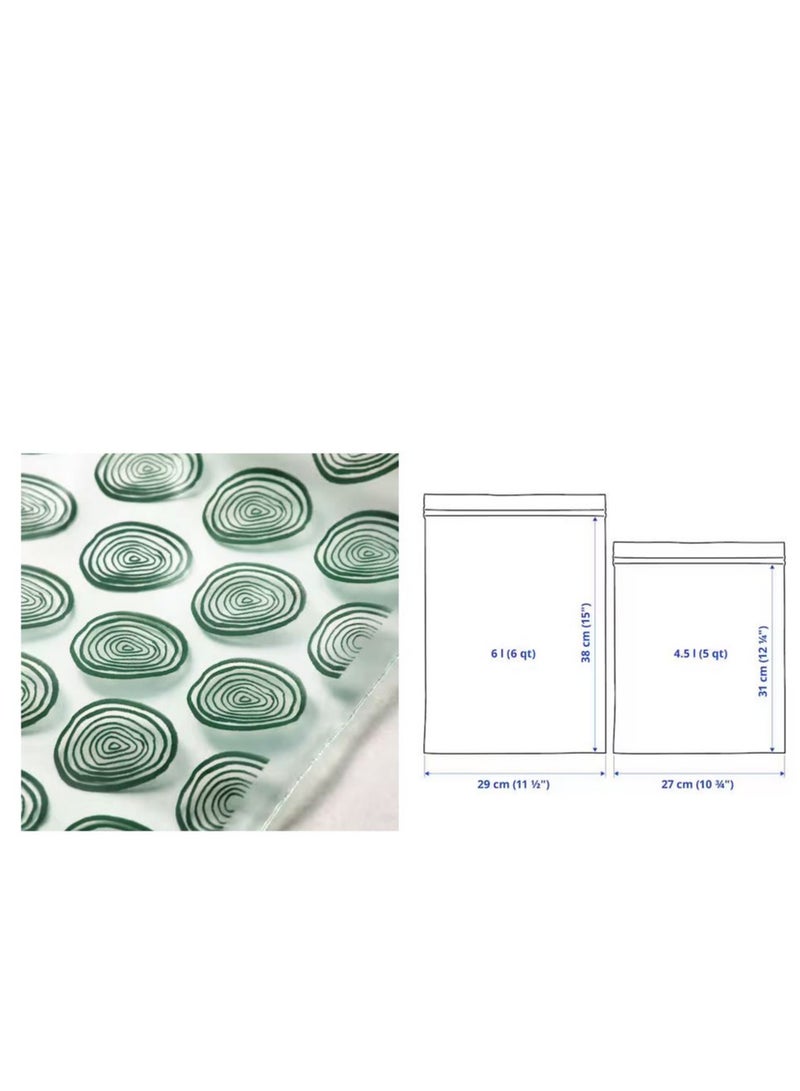 Resealable bag patterned/green  - Image 3