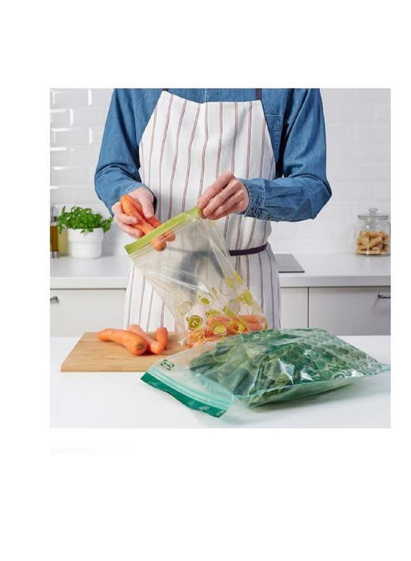 Resealable bag patterned/green  - Image 1