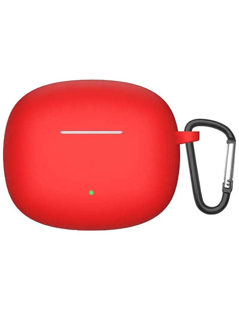 Generic Earphone Protective Case Suitable For Honor Earbuds x6 Cover Shockproof Shell Washable Silicone Housing Anti Dust Sleeve Frame (Red) 