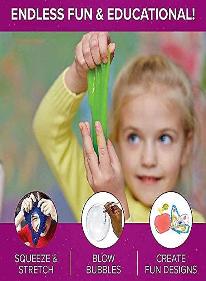 Firstly Traders Set of 24 Flexible Crystal Slime Magic Mud Soft Transparent Jelly Clay Putty Toys for Kids Boys Girls with Straws, Clay Modelling Tools Non Toxic - Multi Color - Image 5