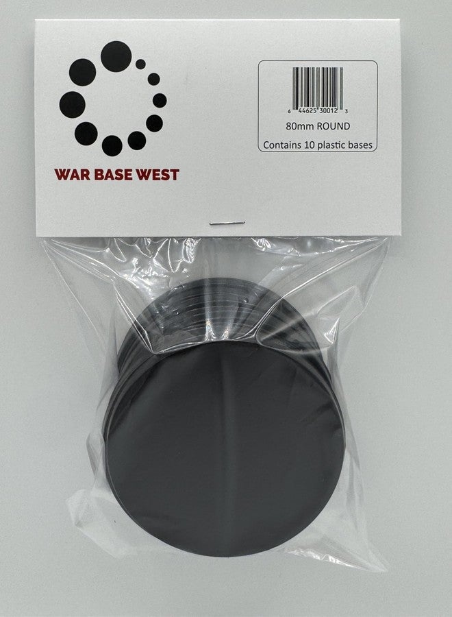 War Base West Lot of 10 80mm Round Bases for Warhammer 40k & AoS GW Leviathan & Kavalos - Image 1