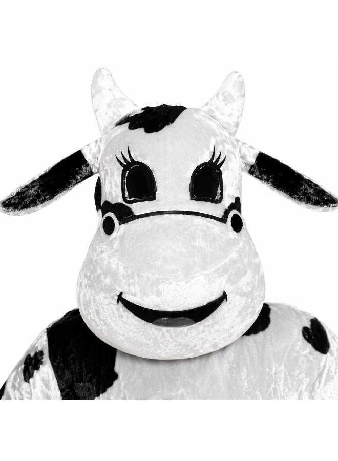 Kids Cow Costume Jumpsuit - White & Black Animal Onesie - Sizes 2 to 14 Years - Image 3