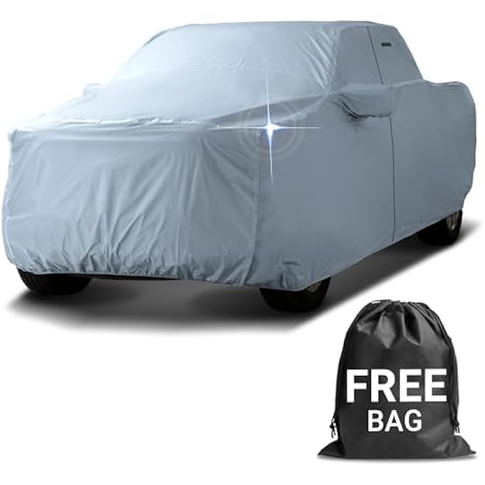 rayihni Premium Truck Cover for 2004-2024 GMC Sierra 1500 Crew Cab, 5.8 ft. Short Bed Waterproof All Weather Rain Snow UV Sun Hail Protector, Full Exterior Indoor Outdoor Truck Cover - Image 2