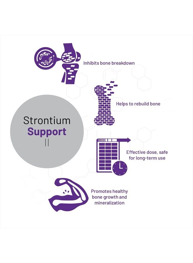 AOR , Strontium Support II, Mineral Support for Bone Health, Vegan, Non-GMO (120 Caps) - Image 4