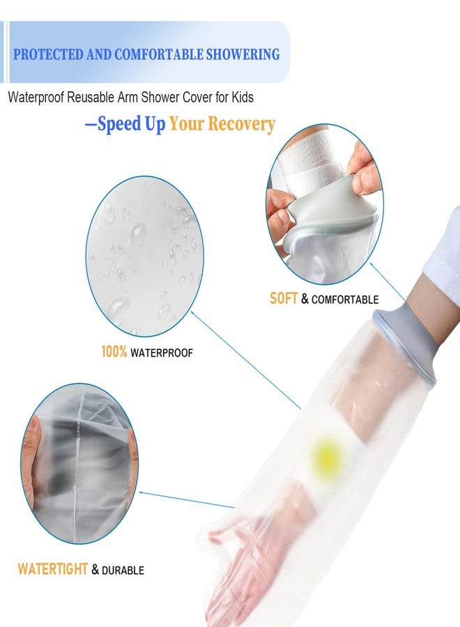 Divvsck Waterproof Half Arm Cast Covers for Shower Kids - Available in 2 Sizes | Reusable Cast Sleeve Bag Covers- Watertight Protection for wound Arm, Hand, Wrist - Image 2