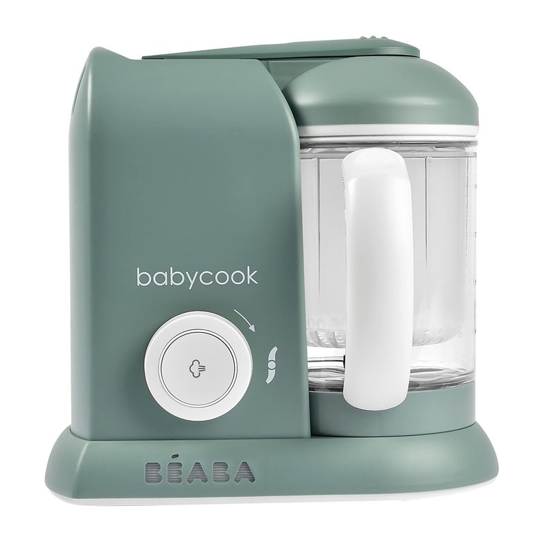 BEABA Babycook Solo 4 in 1 Baby Food Maker, Puree Steamer and Blender for Purees, Grinder with Auto Steam Cooking, Lrg Capacity 4.5 Cups 27 Servings in 20 Mins, Eucalyptus - Image 1
