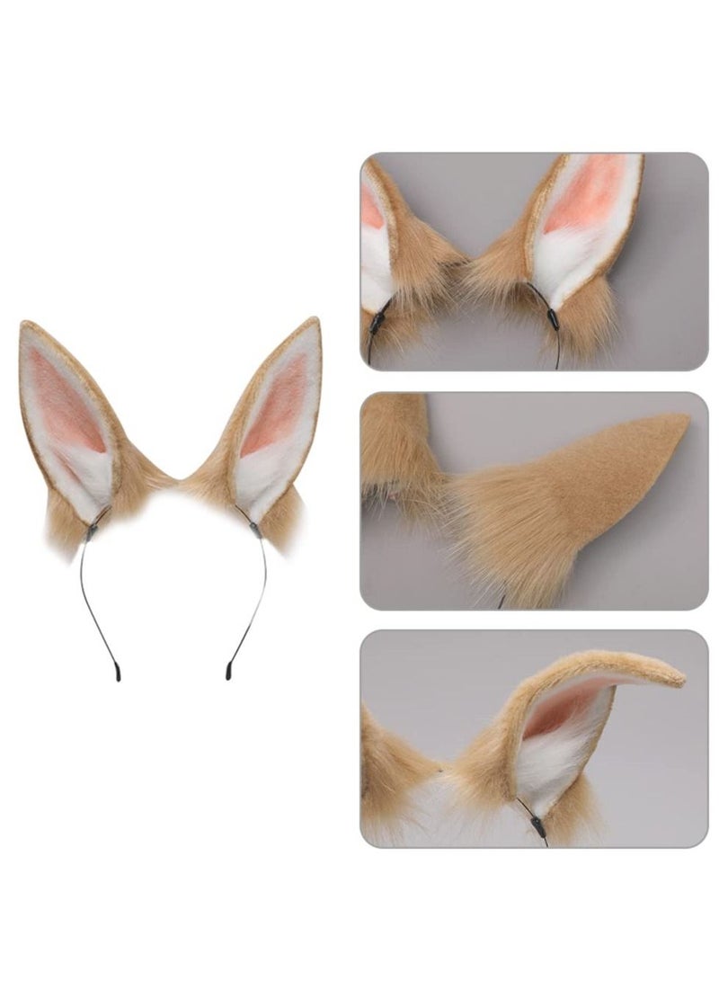 إسكدنيا Rabbit Ear Headband, Cute Bunny Ears Cosplay Headband Anime Animal Party Costume Accessories for Girls Boys - Image 2