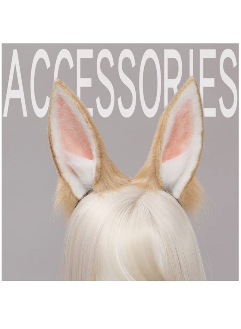 إسكدنيا Rabbit Ear Headband, Cute Bunny Ears Cosplay Headband Anime Animal Party Costume Accessories for Girls Boys - Image 3