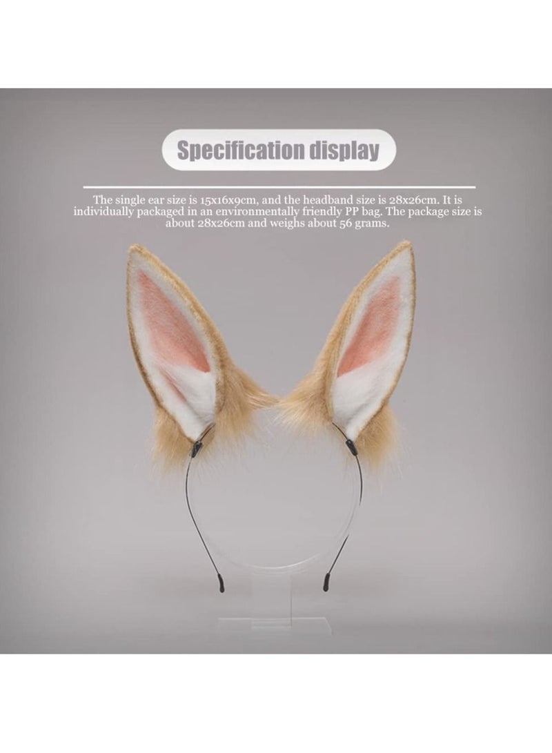 إسكدنيا Rabbit Ear Headband, Cute Bunny Ears Cosplay Headband Anime Animal Party Costume Accessories for Girls Boys - Image 4