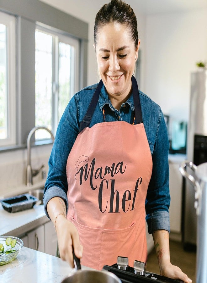 BASHOUT Mother, Daughter Apron Set | (2 pcs) Mama Chef plus Mini Chef Matching Aprons | Cooking Baking Adjustable Mom and Child Pink Aprons | Mother’s Day, Christmas Mommy and Daughter Kitchen Aprons - Image 4