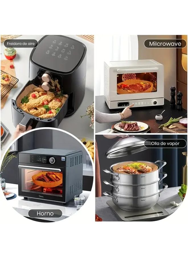 140 Pcs 7.87 Inch Air Fryer Paper Liners BPA Free Disposable Square - Image 2