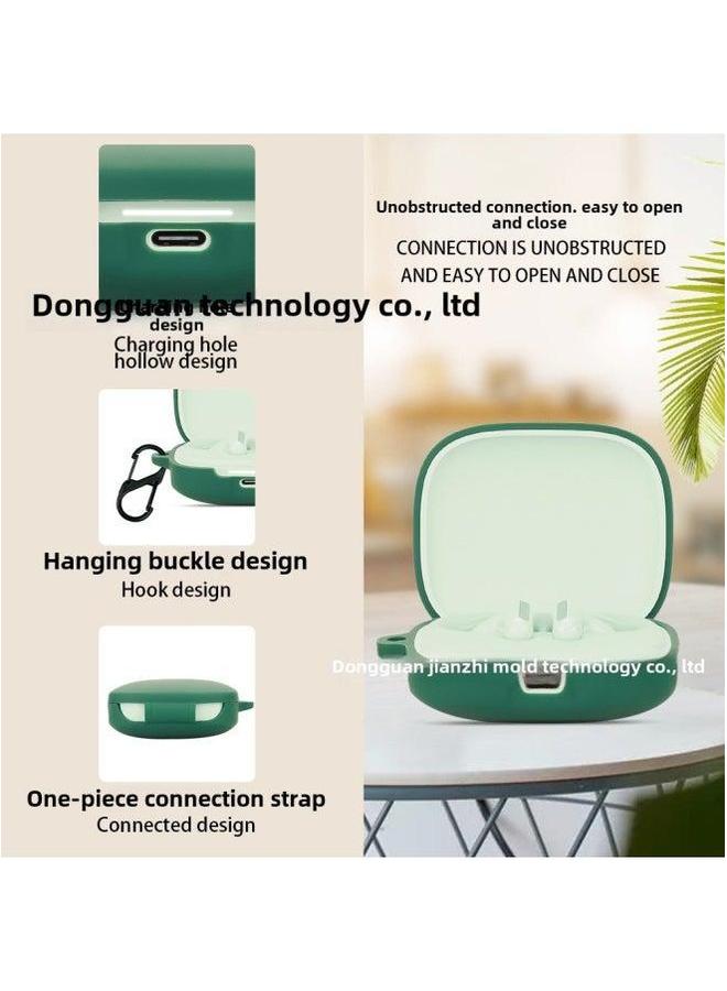 Suitable For Red Rice Redmi Buds 6 Bluetooth Headset Protective Case Silicon Soft Rubber Shockproof Charging Bin Earphone Case-Colour:Matcha Green-Model:Buds - Image 4