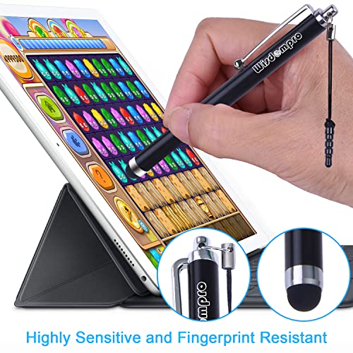 Wisdompro Stylus Pens for Touch Screens, 9 Pack of Universal Rubber Tip Stylus with Lanyard Tether for iPad, for Tablet, for iPhone, for Samsung and All Touchsreen Devices (9-Color) - Image 3