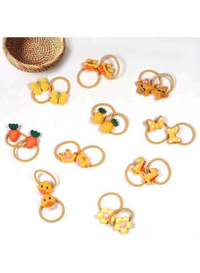 WillingTee 120pcs (60 pairs) Mix Colors Girl's Elastic Hair Ties Soft Rubber Bands Hair Bands Holders Pigtails Hair Accessories for Girls Infants Toddlers Kids Teens and Children - Image 5