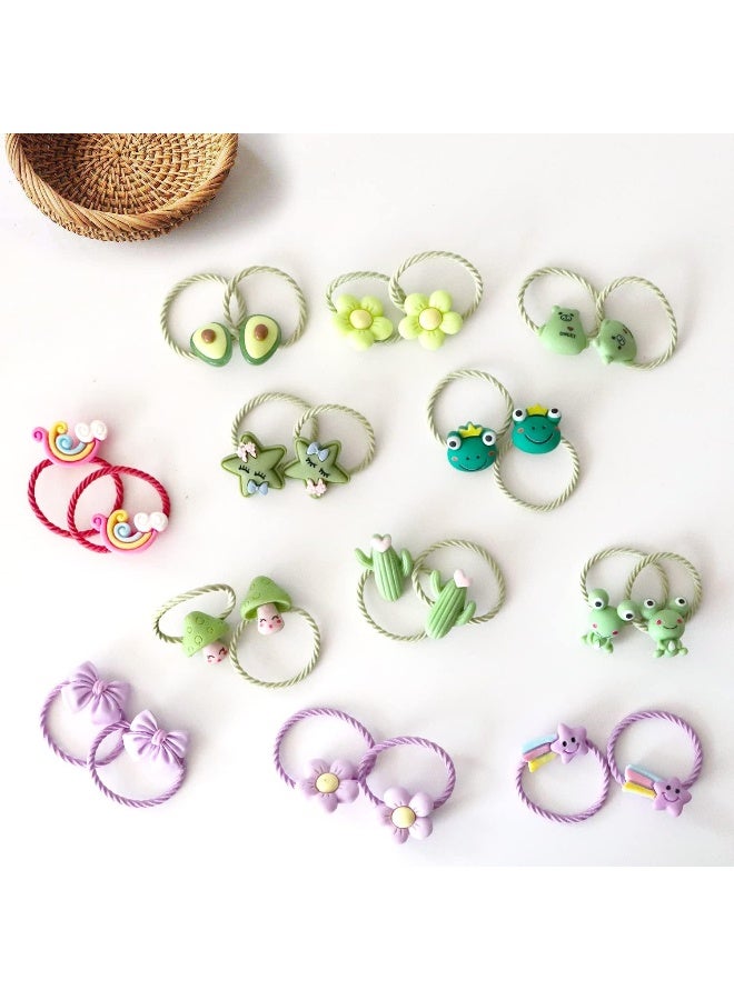 WillingTee 120pcs (60 pairs) Mix Colors Girl's Elastic Hair Ties Soft Rubber Bands Hair Bands Holders Pigtails Hair Accessories for Girls Infants Toddlers Kids Teens and Children - Image 4