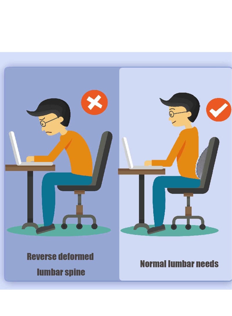 مدلك ظهر ورقبة قابل للتعديل لتخفيف آلام أسفل الظهر - لوحة عمود فقري لقرص منزلق، عرق النسا، الجنف - لون أزرق - Image 3