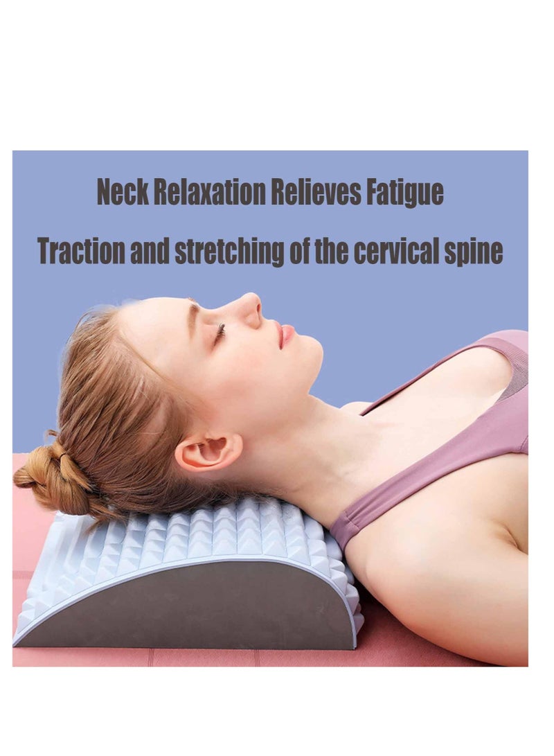 مدلك ظهر ورقبة قابل للتعديل لتخفيف آلام أسفل الظهر - لوحة عمود فقري لقرص منزلق، عرق النسا، الجنف - لون أزرق - Image 4