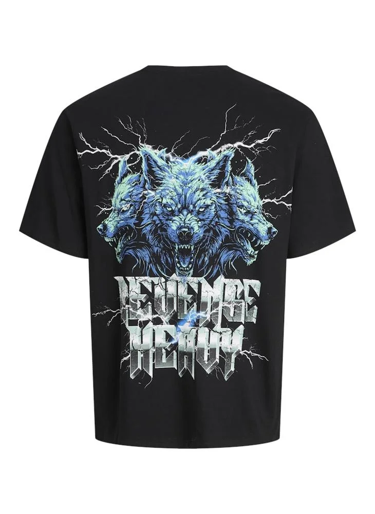 JACK & JONES Graphic Print Regular Fit Neck T-Shirt
