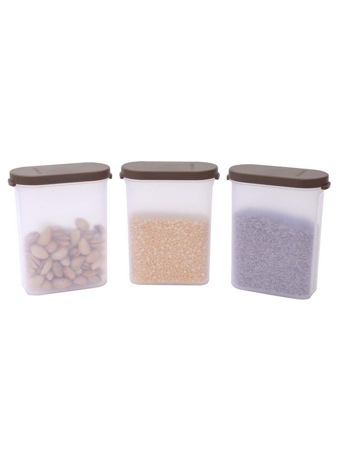 Mahaware Modular Mini Oval Plastic Kitchen Container Set, 275ml, Set of 12, Brown - Image 3