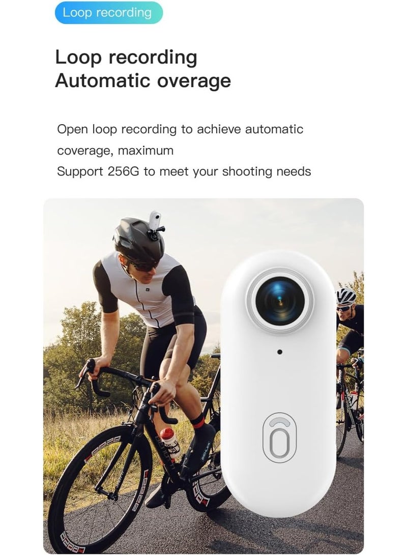 4K Mini Action Camera WiFi Magnetic Wearable Body Cam, 1080P Thumb Camera H.265, 30M Waterproof Helmet Camera with Clip, Hands-Free POV Sports Camera for Cycling, Motorcycle, Vlogging Thumb-Sized Magnetic Action Cam with 30m Waterproof, 360° Clip, 150-Min Battery, Wi-Fi, Hands-Free POV Recording - Image 5