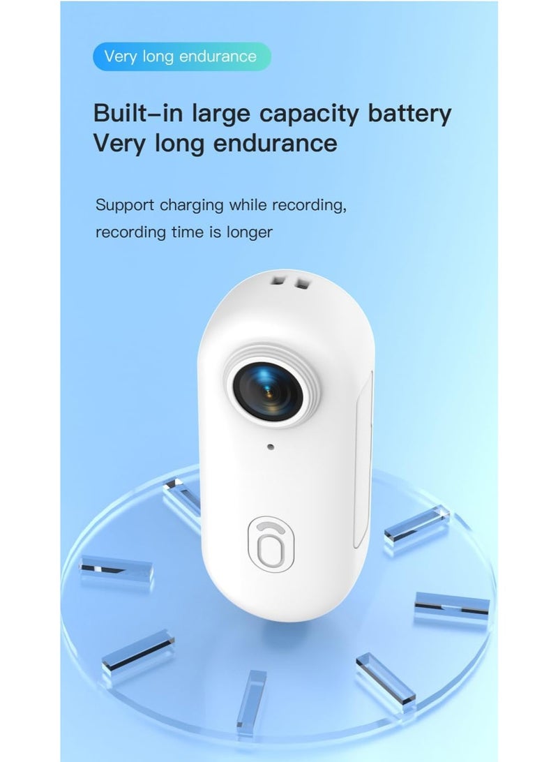 4K Mini Action Camera WiFi Magnetic Wearable Body Cam, 1080P Thumb Camera H.265, 30M Waterproof Helmet Camera with Clip, Hands-Free POV Sports Camera for Cycling, Motorcycle, Vlogging Thumb-Sized Magnetic Action Cam with 30m Waterproof, 360° Clip, 150-Min Battery, Wi-Fi, Hands-Free POV Recording - Image 4