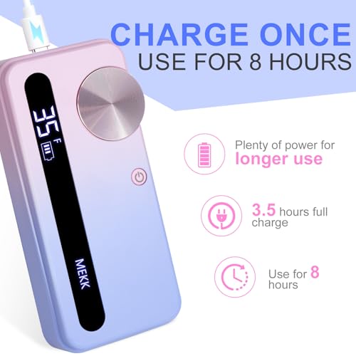 MEKK Nail Filer Electric Nail File,35000RPM Electric Nail Drill Kit with 12PCS Bits,Professional Anti-Shaking Cordless Nail Drill for Acrylic Nails,Home & Salon-Pink - Image 5