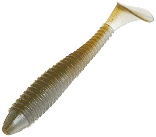 Strike King Rage Swimmer Fishing Lure, Soft Plastic Paddletail Minnow, Sleek Nose Cone, Softly Ribbed Body, Thin Tail - Image 2