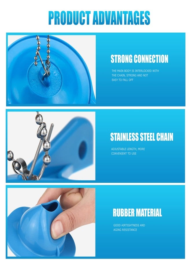 Ullnosoo Toilet Flapper Replacement for Gerber, 2 Pack 3 inch for Gerber 99-788 with 2 Toilet Handle Chains Rubber Water Saving, Easy to Install - Image 4