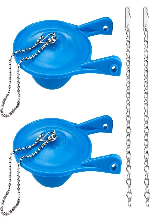 Ullnosoo Toilet Flapper Replacement for Gerber, 2 Pack 3 inch for Gerber 99-788 with 2 Toilet Handle Chains Rubber Water Saving, Easy to Install - Image 1