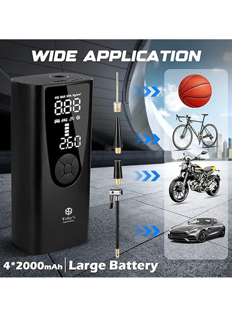 Toby's Toby's AC-P5 Tire Inflator Portable Air Compressor Upgrade 8000mAh Electric Air Pump for Car 150-PSI  - Image 5