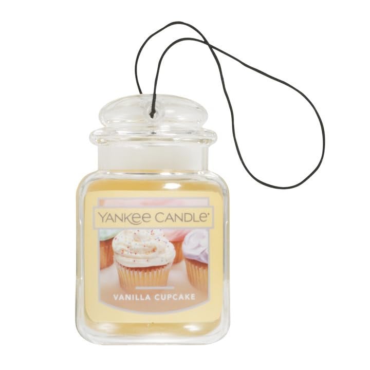 Yankee Candle Car Air Fresheners Hanging Car Jar Ultimate 3-Pack Neutralizes Odors Up To 30 Days Includes: 1 Vanilla Cupcake Black Cherry and 1 Home Sweet Home