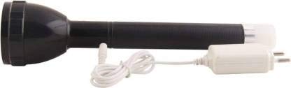 Care4 Care 4 9050 High Power Long Life Flashlight - Rechargeable and Two Bulb LED Torch Emergency Light (Black) - Image 2