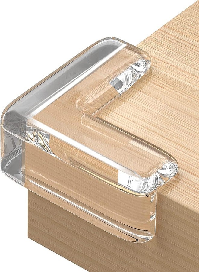 ProKart Heavy-Duty Silicon Soft PVC Transparent Corner Protectors Safety Guard for Sharp Edges, Furniture Like Baby Bed, Table Corners Edge, Child Safety Corner Edge (Transparent- L-Shape, Pack of 4) - Image 1