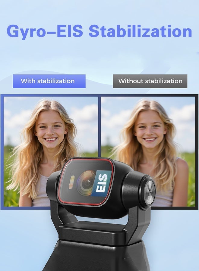 4K Action Camera with 3000mAh Battery | 6-Axis Stabilizer | 1.69-inch HD Touch Screen | 160° Wide Angle & 180° Rotating Lens | Includes 128GB Card for Outdoor Riding, Diving, Vlogging - Image 3