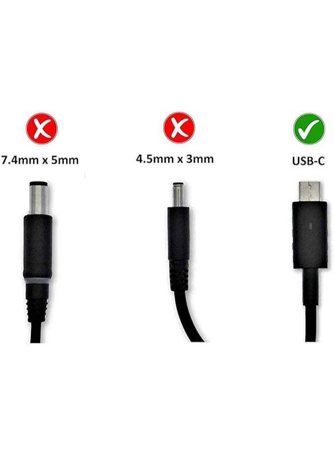 Terabyte محول طاقة بديل ديل 130 واط لجهاز اللابتوب مدخل USB نوع C جهد الإدخال: 100 فولت - 240 فولت 50/60 هرتز - Image 3
