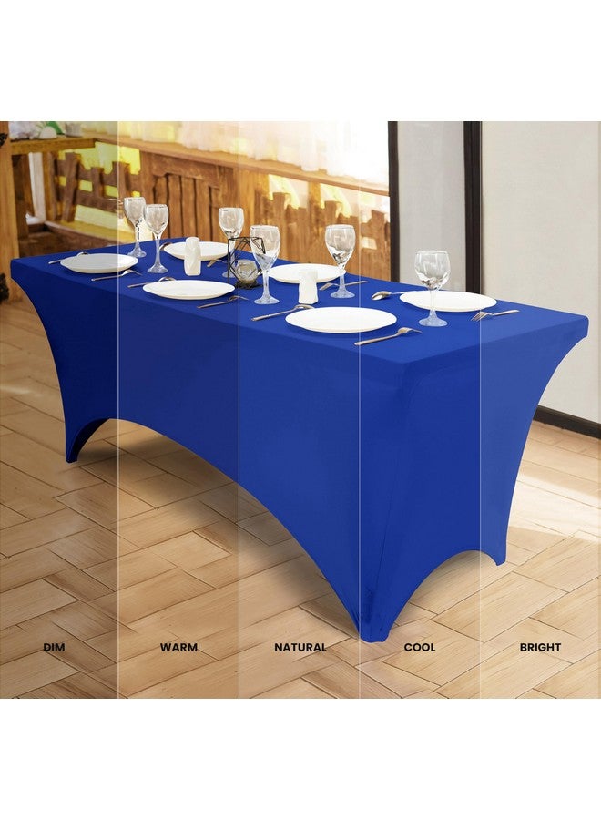 Utopia Kitchen Spandex Tablecloth 2 Pack [8FT, Royal Blue] Tight, Fitted, Washable and Wrinkle Resistant Stretch Table Cloth Rectangle Cover for Trade Show, Weddings & Parties [96Lx30Wx30H Inch] - Image 4
