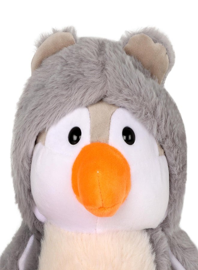 DearJoy Penguin with Hoodie Toy (25cm, Grey) - Image 4