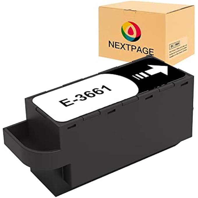 E-3661 INK MAINTENANCE BOX FOR EPSON T3661 OR C13T366100, SUITABLE FOR XP-8500 XP-8505 XP-8600 XP-8605 XP-15000 XP-6000, XP-6001 XP-6005 XP-6100 XP-6105 XP-970 PRINTER (1 PACKWITH CHIP) - Image 1